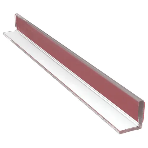 Translucent Vinyl 'L' Seal For 3/8" Maximum Gap With Pre-Applied Tape - 95" Stock Length