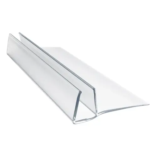 Polycarbonate U-Channel With 1-1/8" Fin For 3/8" Glass Thickness - 23" Stock Length - pack of 50 Polycarbonate U-Channel With 1-1/8" Fin For 3/8" Glass Thickness - 23" Stock Length - pack of 50