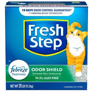 FRESH STEP 30466 30468 Cat Litter, 25 lb Capacity, Blue/Gray/Green/White, Dry Solid