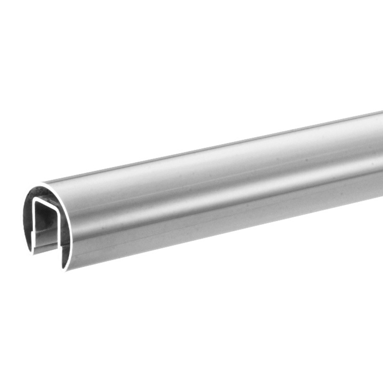 CRL GR20PSC 304 Grade Polished Stainless 2" Premium Cap Rail for 1/2" or 5/8" Glass - Custom Length