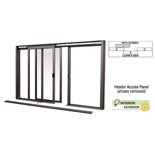 Duranodic Bronze DW Series Manual Deluxe Sliding Service Window OXO with Screen Duranodic Bronze DW Series Manual Deluxe Sliding Service Window OXO with Screen