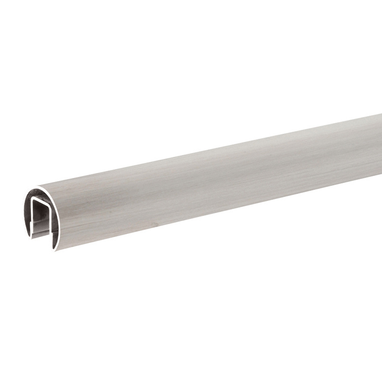 CRL GR15BSC 304 Grade Brushed Stainless 1-1/2" Premium Cap Rail for 1/2" Glass - Custom Length