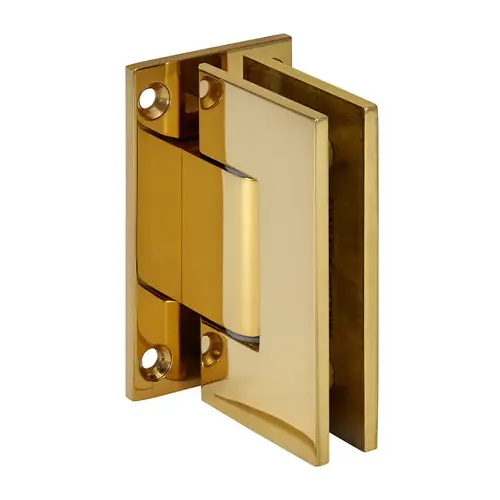 Polished Brass Geneva 337 Series Adjustable Wall Mount Full Back Plate Hinge Polished Brass Geneva 337 Series Adjustable Wall Mount Full Back Plate Hinge