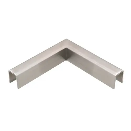 Brushed Stainless 90 Degree Horizontal Corner for 11 Gauge Crisp Corner Cap Railings