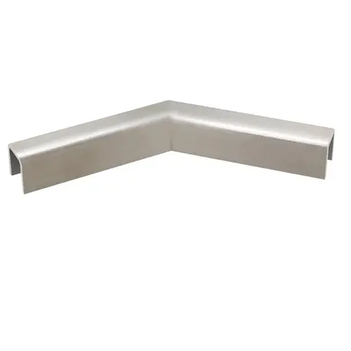 Brushed Stainless 135 Degree Horizontal Corner for 11 Gauge Low Profile Cap Railings Brushed Stainless 135 Degree Horizontal Corner for 11 Gauge Low Profile Cap Railings