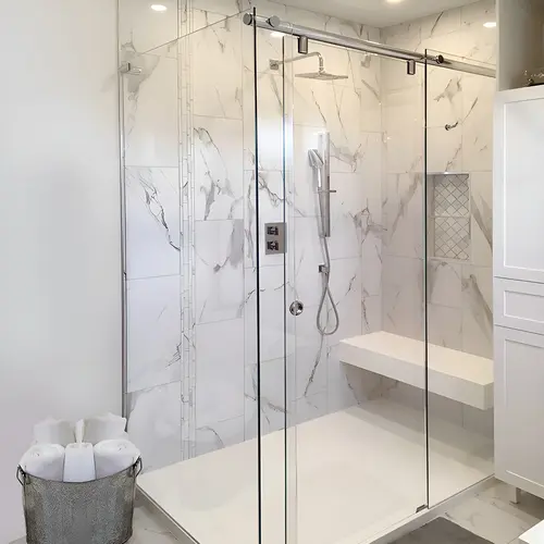 Chrome 60" Hydroslide 180 Degree Sliding Shower Door Kit GLASS NOT INCLUDED