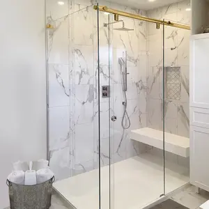 CRL HYDK60BR Brass 60" Hydroslide 180 Degree Sliding Shower Door Kit GLASS NOT INCLUDED