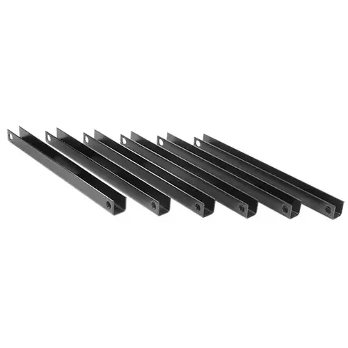 Zinc Plated 10 Gauge Steel Stanchion 18" Long Matte Black