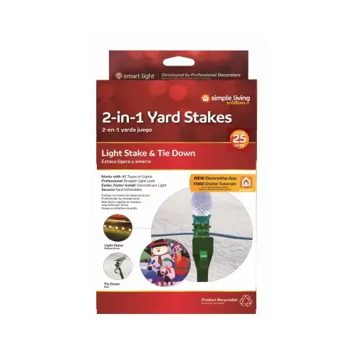25 Ct. 2-in-1 Yard Stakes