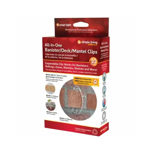 10 Ct. All-in-one Banister/Deck/Mantel Clip
