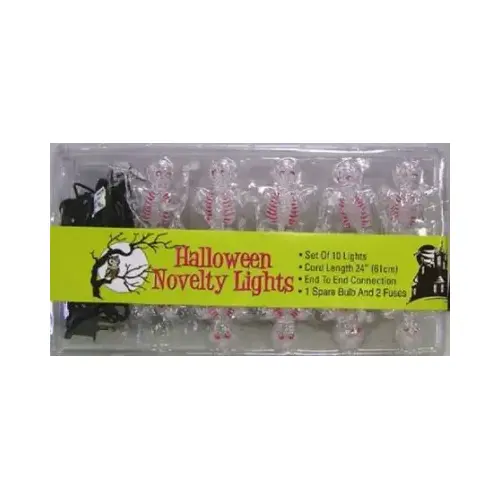 Halloween Jointed Skeleton String Lights, 10-Ct.