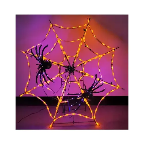 3 Ft. Spider Wev with Lighted Spiders with Twinkling Eyes 3 Ft. Spider Wev with Lighted Spiders with Twinkling Eyes