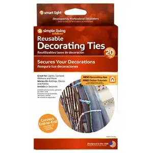 SIMPLE LIVING SOLUTIONS LLC 713320 20CT Reusable Decor Tie