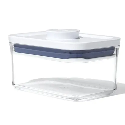 Pop Container, 0.6 qt Capacity, 6.3 in L, 4.1 in W, 3.2 in H Pop Container, 0.6 qt Capacity, 6.3 in L, 4.1 in W, 3.2 in H