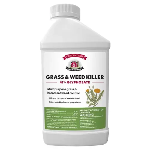 Farm General Weed and Grass Killer With 41% Glyphosate, 1 qt
