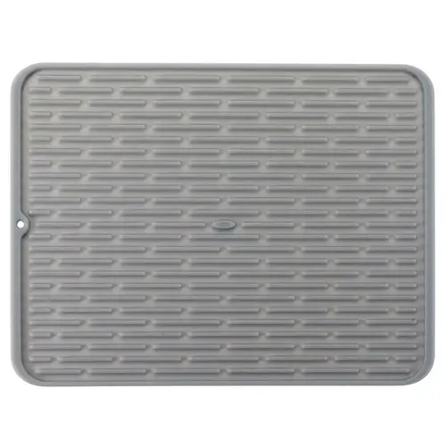 Good Grips 12.5 In. x 16.9 In. Large Gray Silicone Drying Mat Good Grips 12.5 In. x 16.9 In. Large Gray Silicone Drying Mat