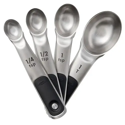 Measuring Spoon Set Good Grips Stainless Steel Black/Silver Black/Silver Measuring Spoon Set Good Grips Stainless Steel Black/Silver Black/Silver