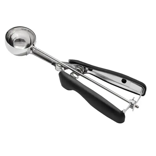 Cookie Scoop Good Grips 3" W X 8" L Black/Silver Stainless Steel Polished Cookie Scoop Good Grips 3" W X 8" L Black/Silver Stainless Steel Polished