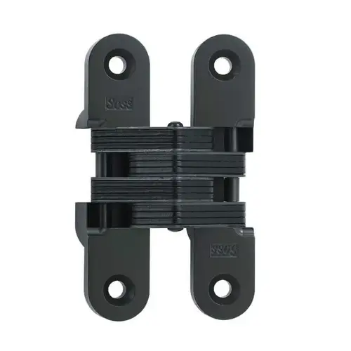 1" x 4-5/8" Medium Duty Invisible Hinge for 1-3/8" Doors Black Finish 1" x 4-5/8" Medium Duty Invisible Hinge for 1-3/8" Doors Black Finish