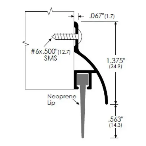 ZERO 36 IN Clear Anodized Aluminum ZERO 36 IN Clear Anodized Aluminum