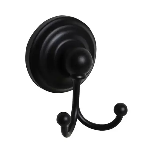 Ventura Collection Double Robe Hook Matte Black Finish Ventura Collection Double Robe Hook Matte Black Finish