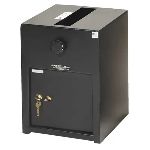 Dual Custody Rotary Depository Hopper Safe Black