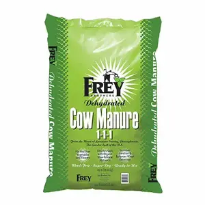 FREY CM3000 Dehydrated Cow Manure, Dark Brown, Earthy Smell, 40 lb Bag
