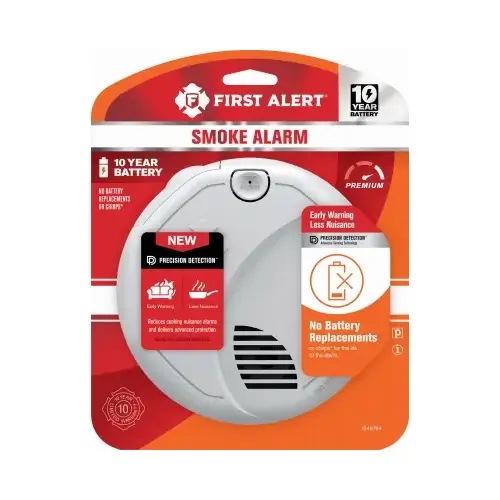 10-Year Battery Dual Photoelectric & Ionization Smoke Alarm White