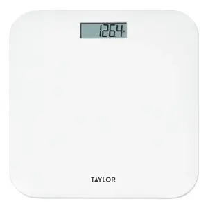 TAYLOR 5302876 Bathroom Scale 400 lb Digital White White