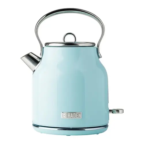 Electric Tea Kettle Heritage Turquoise Traditional Stainless Steel 1.7 L Turquoise Electric Tea Kettle Heritage Turquoise Traditional Stainless Steel 1.7 L Turquoise
