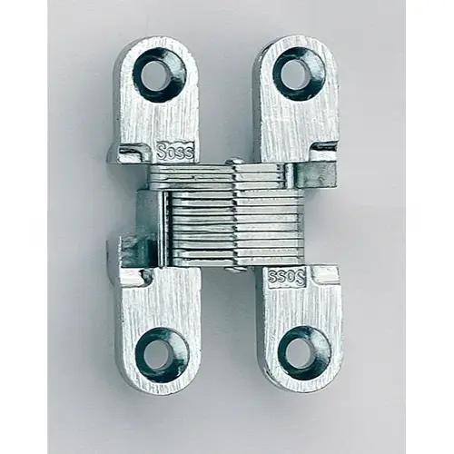 3/8" to 1-11/16" Light Duty Invisible Hinge for 1/2" to 5/8" Doors Satin Nickel Finish Pair