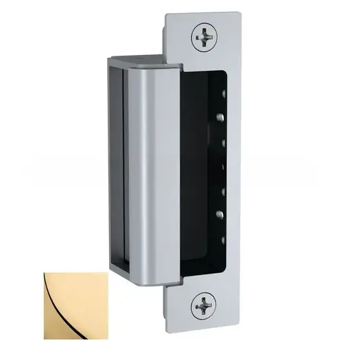 12 / 24 Volt DC Electric Strike Complete Pac Bright Brass Finish 12 / 24 Volt DC Electric Strike Complete Pac Bright Brass Finish