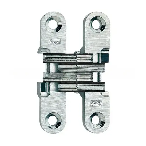 1/2" x 2-3/8" Light Duty Invisible Hinge for 3/4" Doors Satin Nickel Finish Pair