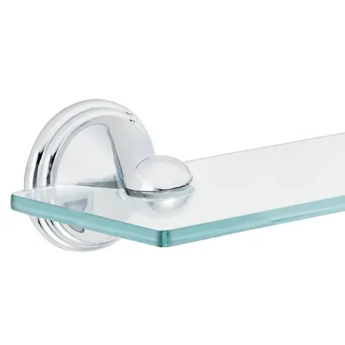 Preston Glass Vanity Shelf Bright Chrome Finish Preston Glass Vanity Shelf Bright Chrome Finish