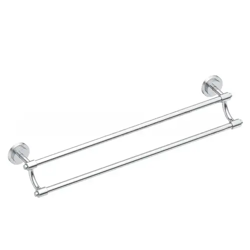 Iso 24" Double Towel Bar Bright Chrome Finish Iso 24" Double Towel Bar Bright Chrome Finish