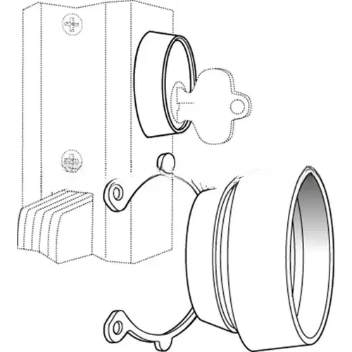 Cylinder Guard, 1/8" Stile Wall, 5 or 6 Pin Cylinder, 695/121 Anodized Dark Bronze Cylinder Guard, 1/8" Stile Wall, 5 or 6 Pin Cylinder, 695/121 Anodized Dark Bronze