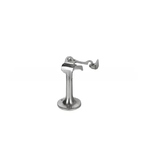 5-3/4" Floor Stop with Hook Holder Satin Chrome Finish 5-3/4" Floor Stop with Hook Holder Satin Chrome Finish