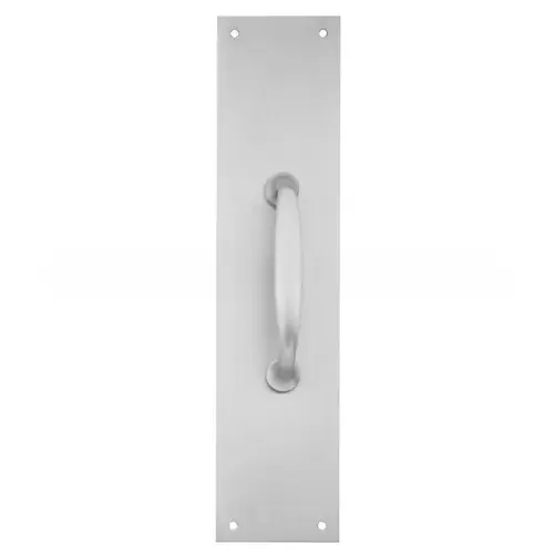 5" Pull with 4" x 16" Plate Satin Stainless Steel Finish