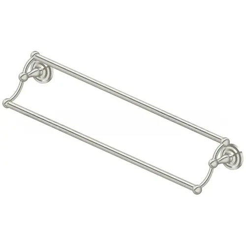 24" Center To Center R-Series Bathroom Towel Bar Double Polished Nickel 24" Center To Center R-Series Bathroom Towel Bar Double Polished Nickel