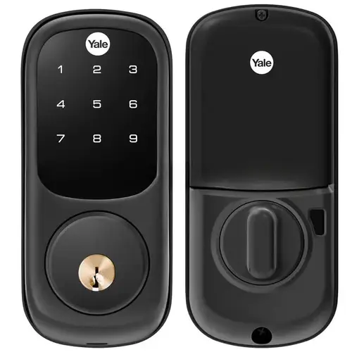 Z-Wave Plus Assure Lock Touchscreen Deadbolt with Kwikset Keyway Black Suede Finish Z-Wave Plus Assure Lock Touchscreen Deadbolt with Kwikset Keyway Black Suede Finish