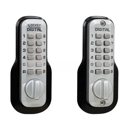 Mechanical Keyless Deadbolt with Double Combination Satin Chrome Marine Grade Finish Mechanical Keyless Deadbolt with Double Combination Satin Chrome Marine Grade Finish