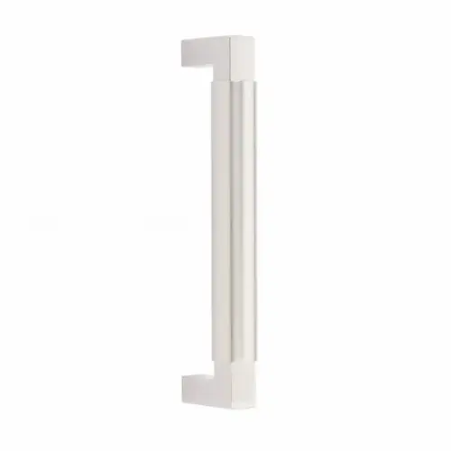 Hercules Smooth Door Pull with 8" Center to Center and Back to Back Mounting Satin Nickel Finish Hercules Smooth Door Pull with 8" Center to Center and Back to Back Mounting Satin Nickel Finish