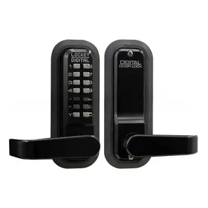 Lockey 2835-JBMG Mechanical Keyless Lever Lock With Passage Single Combination Jet Black Marine Grade