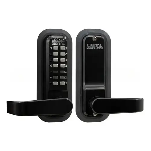 Mechanical Keyless Lever Lock With Passage Single Combination Jet Black Marine Grade Mechanical Keyless Lever Lock With Passage Single Combination Jet Black Marine Grade