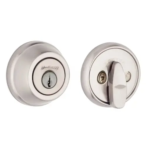 Single Cylinder Deadbolt with 6AL Latch and STRKP Strike Pack which includes Square Corner, Round Corner and 5303 Round Corner Full Lip Strikes Satin Nickel Finish Single Cylinder Deadbolt with 6AL Latch and STRKP Strike Pack which includes Square Corner, Round Corner and 5303 Round Corner Full Lip Strikes Satin Nickel Finish