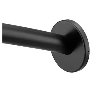 Moen CSR2145BL Low Profile 5' Curved Shower Rod Matte Black Finish