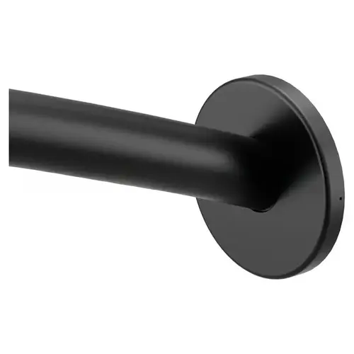 Low Profile 5' Curved Shower Rod Matte Black Finish Low Profile 5' Curved Shower Rod Matte Black Finish