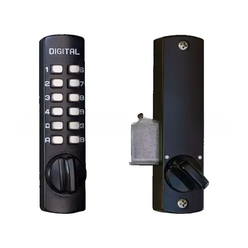Mechanical Hook Bolt Keyless Digital Combination Lock Jet Black Mechanical Hook Bolt Keyless Digital Combination Lock Jet Black