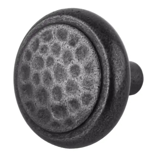 Round Hammered Head Kitchen Cabinet Knob 1-1/4" Diameter Wrought Iron Round Hammered Head Kitchen Cabinet Knob 1-1/4" Diameter Wrought Iron