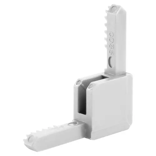 White Square Storm Window Corner for CRL - Sash Square Cut Fabrication